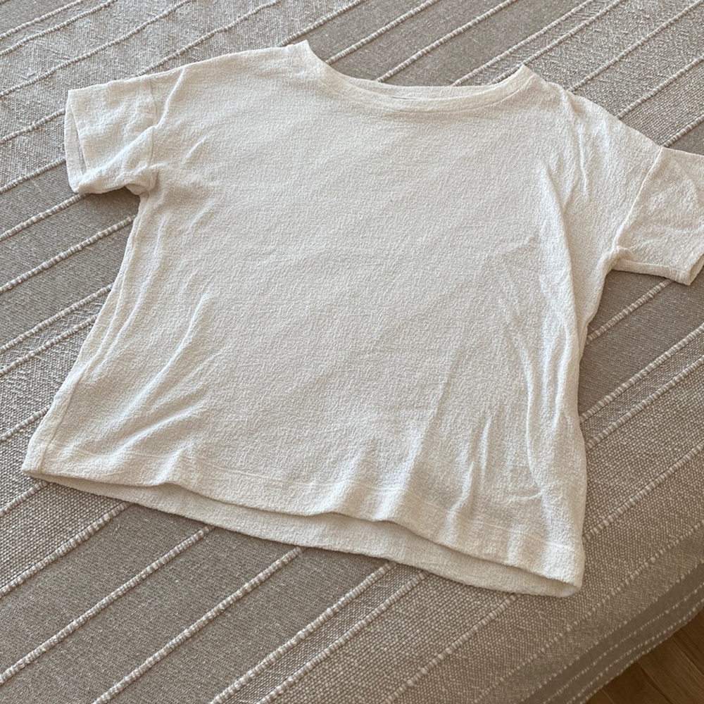 Loft Cotton Textured Oversized T-Shirt Blouse